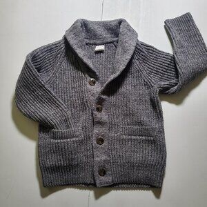 BabyGap Grey knit shawl collar cardigan - sz 2years